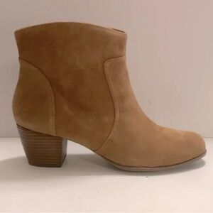 Sole Society Suede Ankle Boots, Women Tan Modern Western Bootie in Size 9.5
